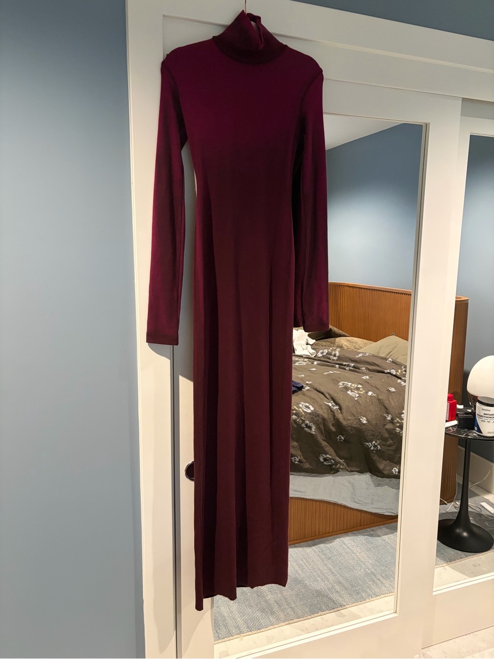 Cotton Citizen Burgundy Turtleneck Maxi Dress